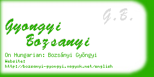 gyongyi bozsanyi business card